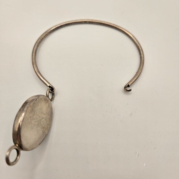 Vintage 90s 925 Sterling Silver Mexico Turquoise Bracelet - Picture 4 of 6